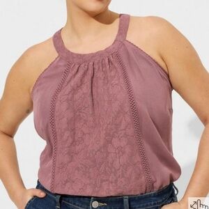 NWT Torrid Mixed Lace Halter 1X